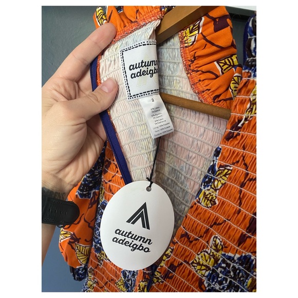 Autumn Adeigbo || NWT Lana Dress (Orange) - Picture 6 of 11